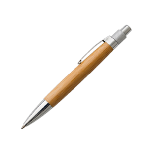 Bamboo Ballpoint Pen with Metal Clip