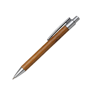 Bamboo Ballpoint Pen with Plastic Trims (Black)
