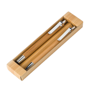 Bamboo Pen and Clutch Pencil Set